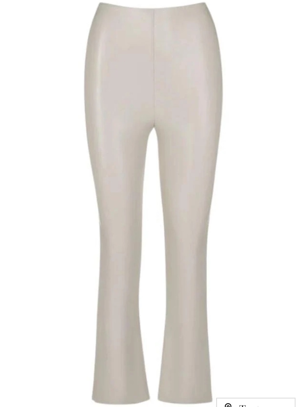 Commando - Faux Leather Crop Flared Legging in Porcelain M NWT